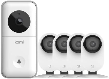 YI 4pc Security Camera and AI Video Doorbell Bundle