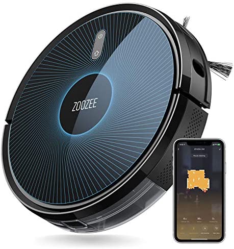 ZOOZEE Z50 Robot Vacuum Cleaner with 3000Pa Max Suction Power, Vacuum and Mop 2-in-1,5200mAh Super Battery Life,Quiet and Self-Charging, Pet and Carpet Friendly Robtic Vacuum, Works with Siri Alexa